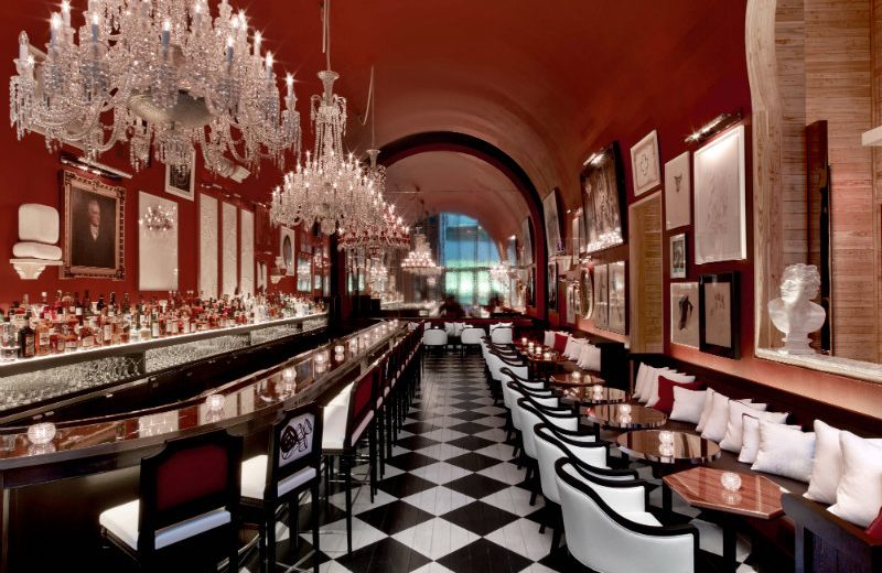 Luxury Chandeliers At Baccarat Hotel In NYC