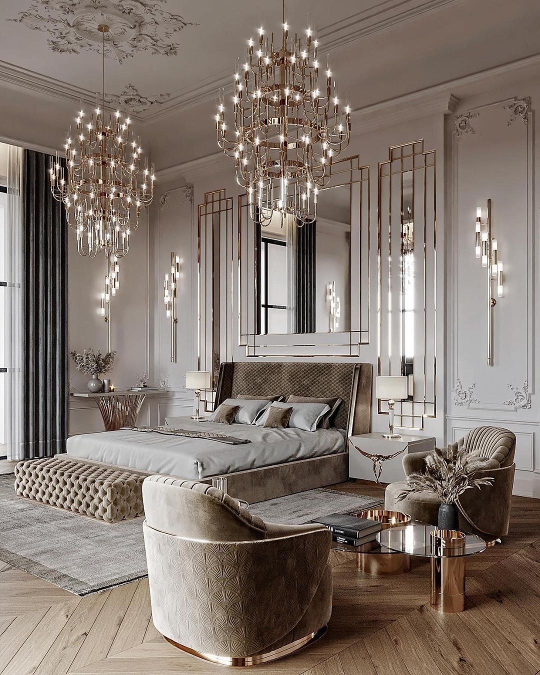 top chandeliers on this bedroom
