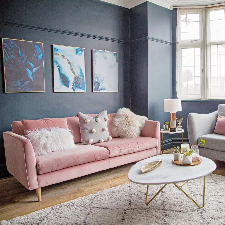 11 Ways To Work With Pink And Grey Living Room Ideas
