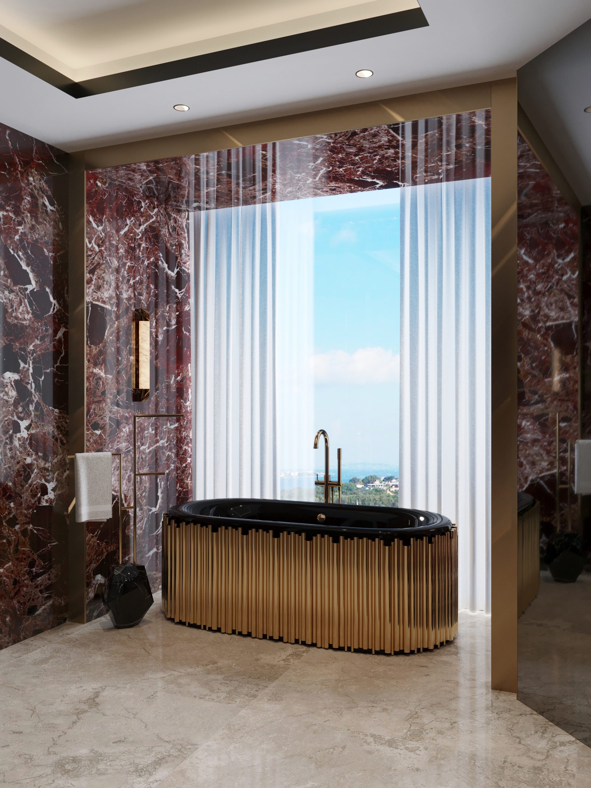 Luxury Houses with Outstanding Bathroom Design Sets