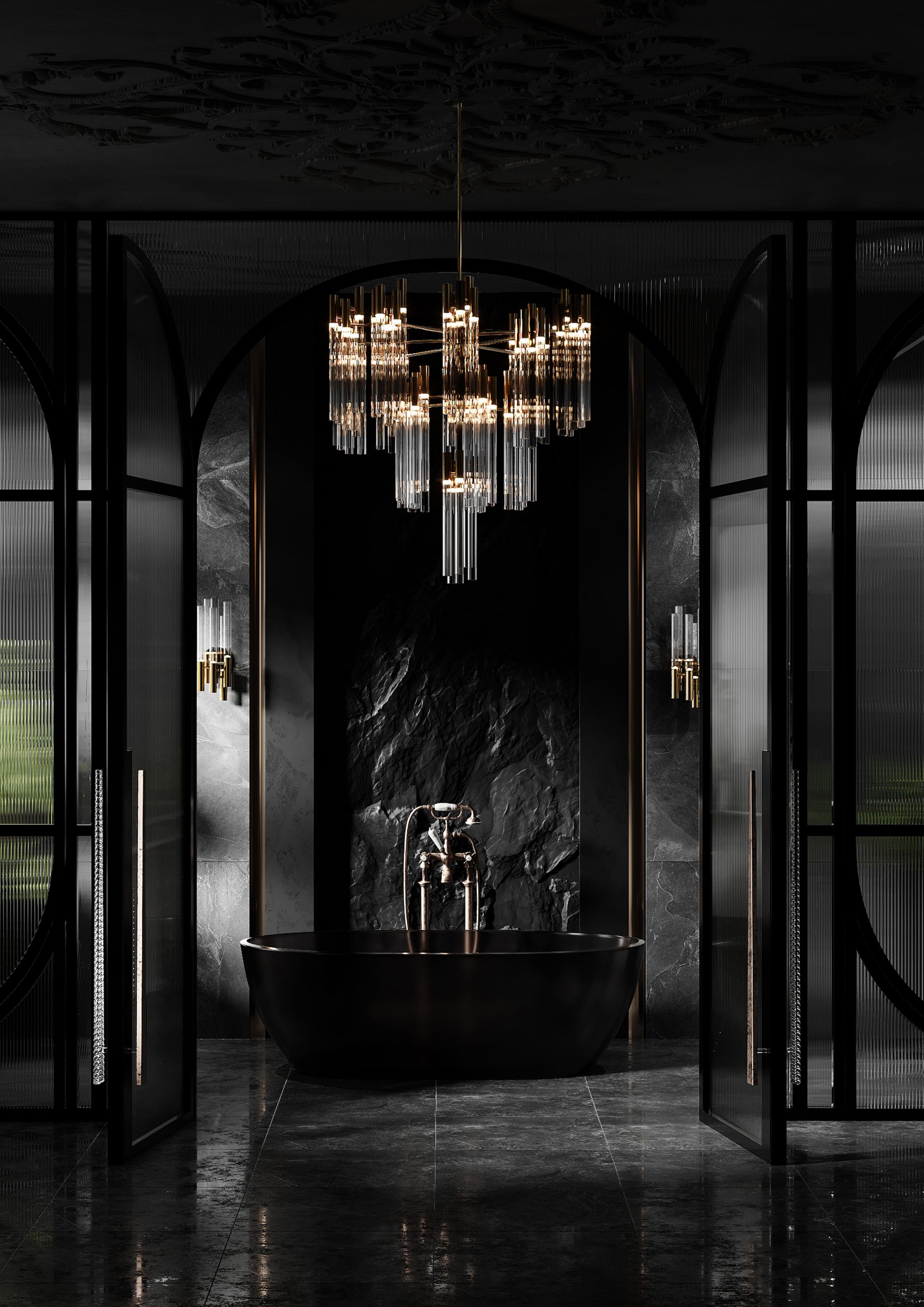 Luxury Houses with Outstanding Bathroom Design Sets