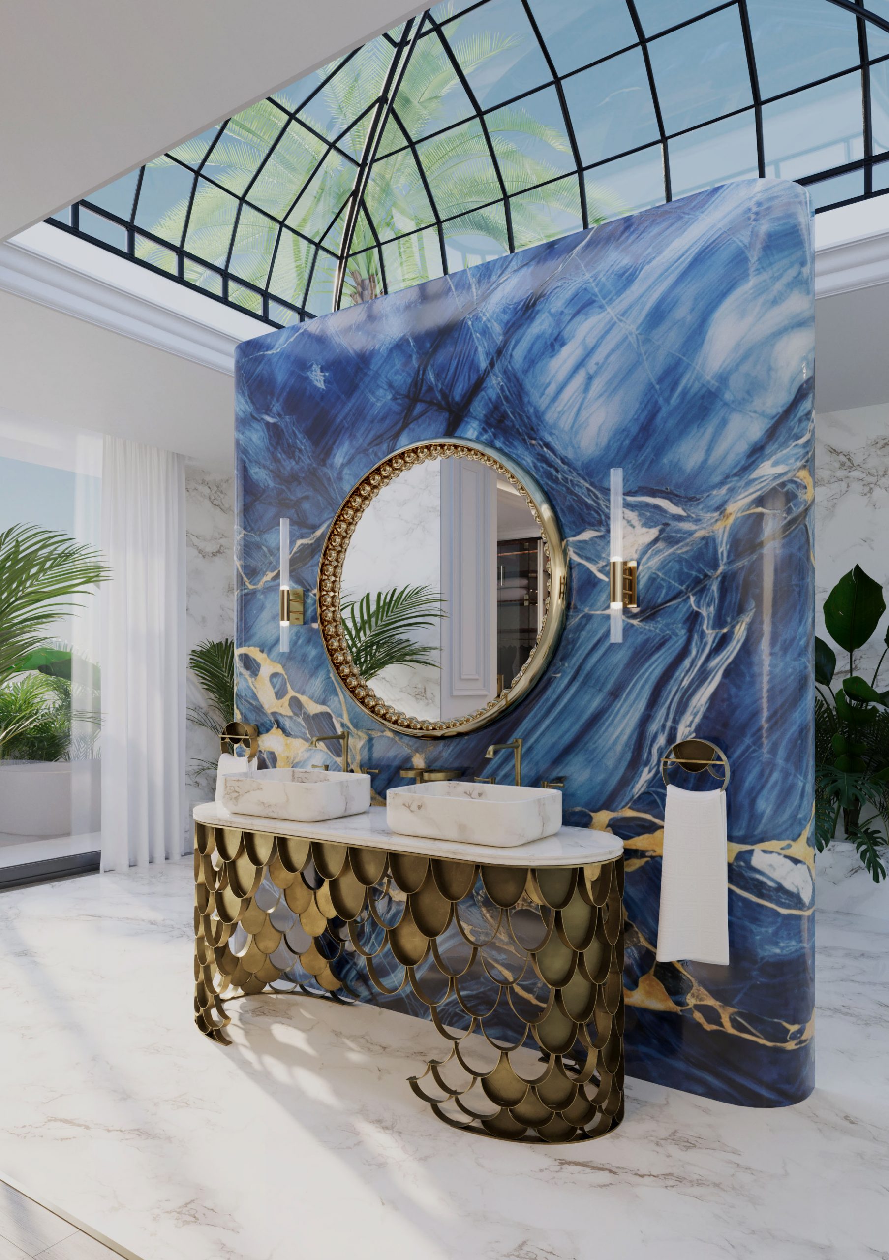 Luxury Houses with Outstanding Bathroom Design Sets